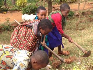 Karimu kids gardening